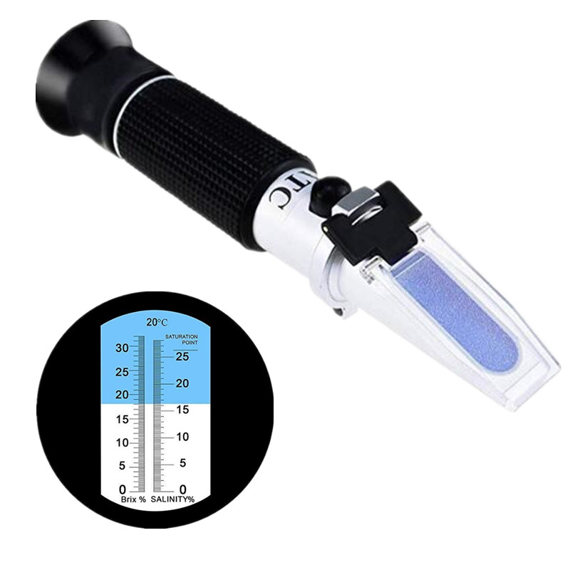 Refractometer Salinity - 0-32% Zucchero 0-28% Sale Rifrattometro portatile
