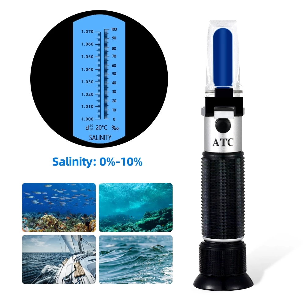 Refractometer Salinity - Rifrattometro di salinità 0-10% 1.000-1.070SG salometro
