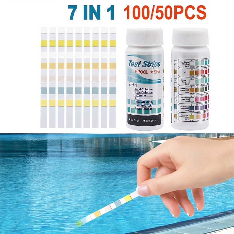 Marine Aquarium Water Testing - 7-in-1 50/100pcs Piscina PH Striscia reattiva