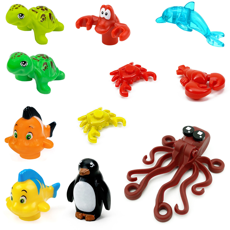 Marine Aquarium Hermit Crab - Vita marina Animale MOC Building Blocks