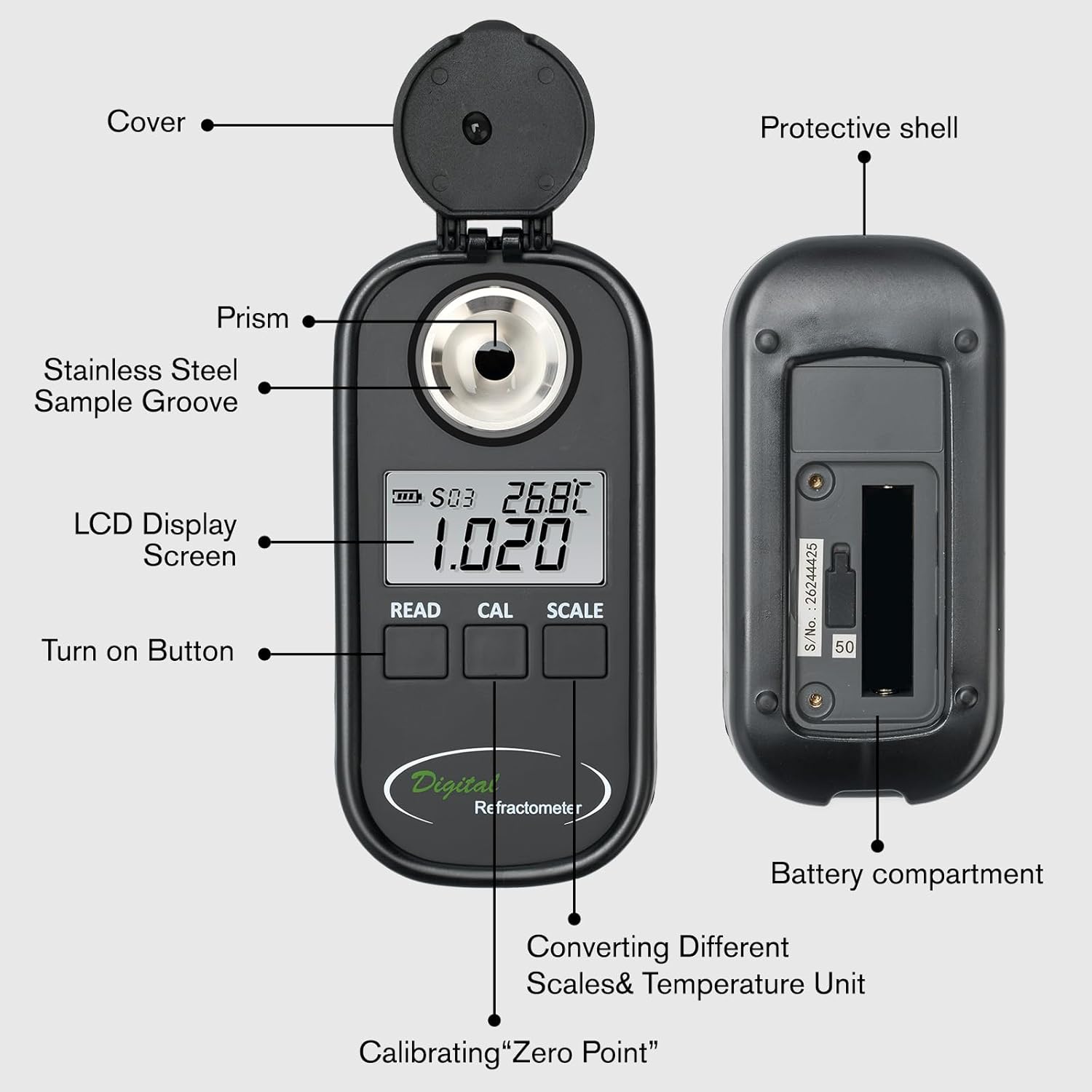 Rifrattometro Digitale per Sal - Refractometer Salinity recensione e prezzo