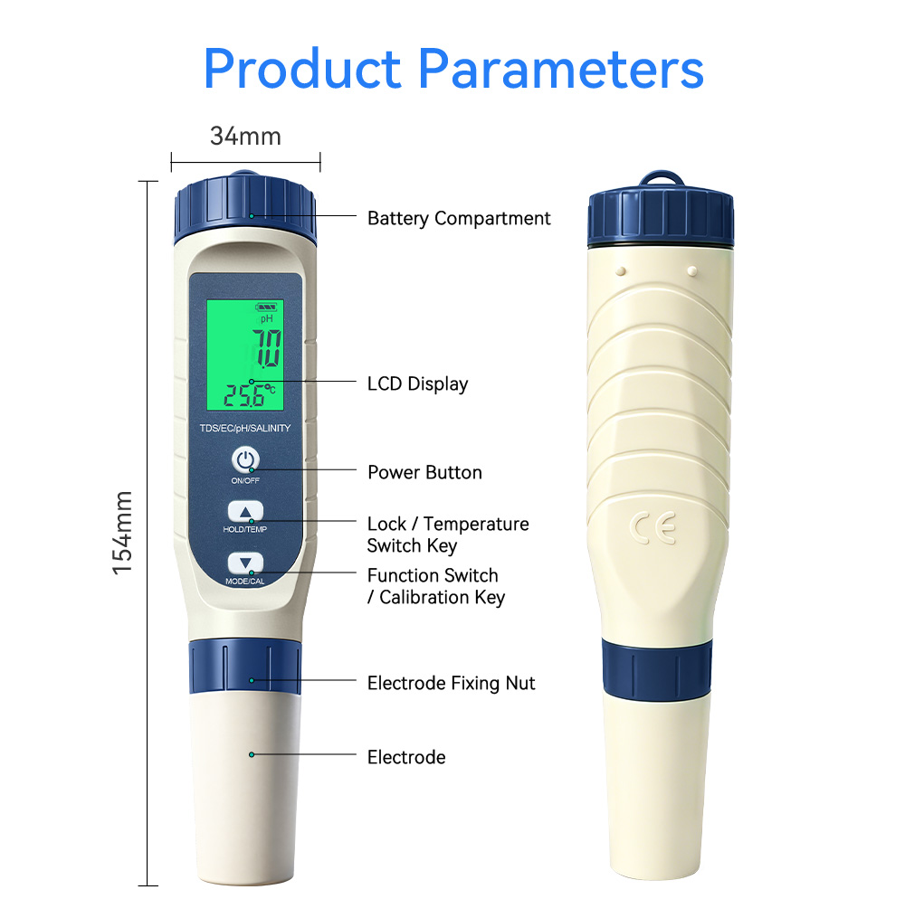 Penna Digitale 5 in 1 per Test - Marine Aquarium Water Testing recensione e prezzo